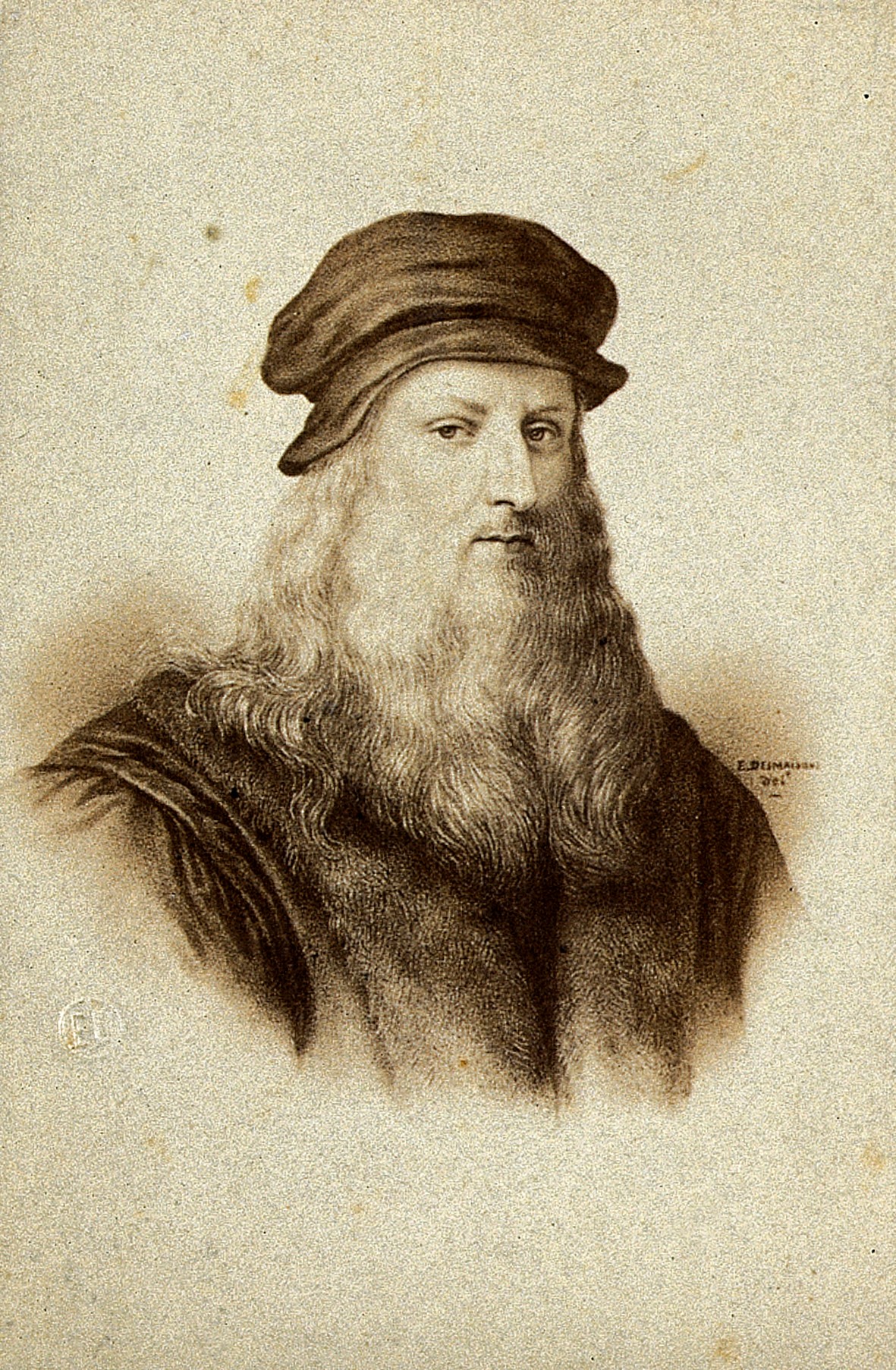Leonardo da Vinci. Photograph by E. Desmaisons